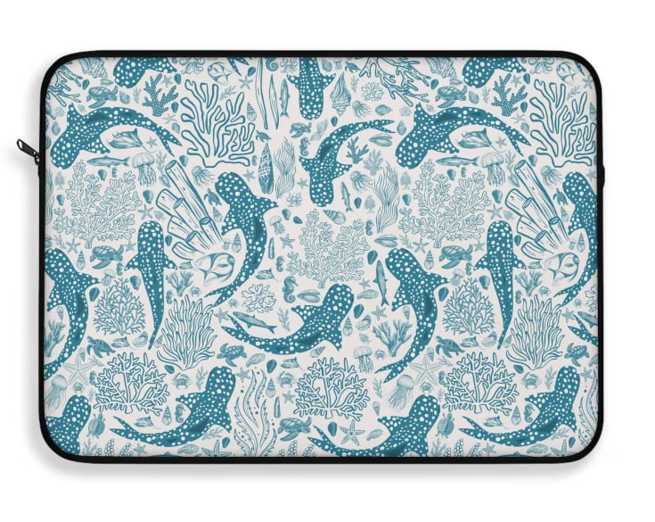Pokrowiec na laptopa z rekinem wielorybim