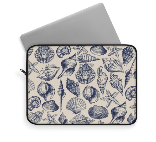 Second image of Pokrowiec na laptopa Seashell Ocean
