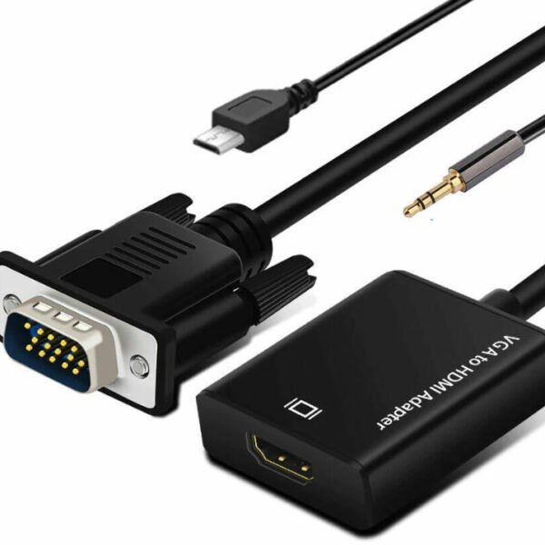 Konwerter VGA do HDMI 1080P HD z kablem audio
