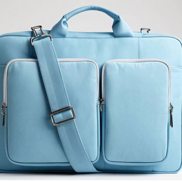 Second image of laptop bag sky blue