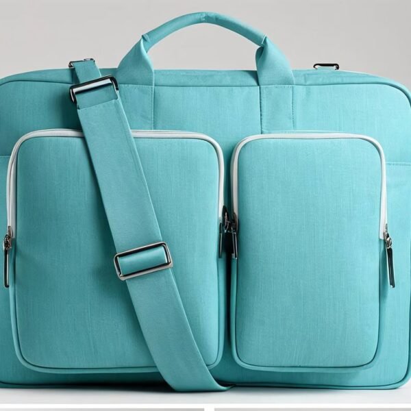 Second image of laptop bag green