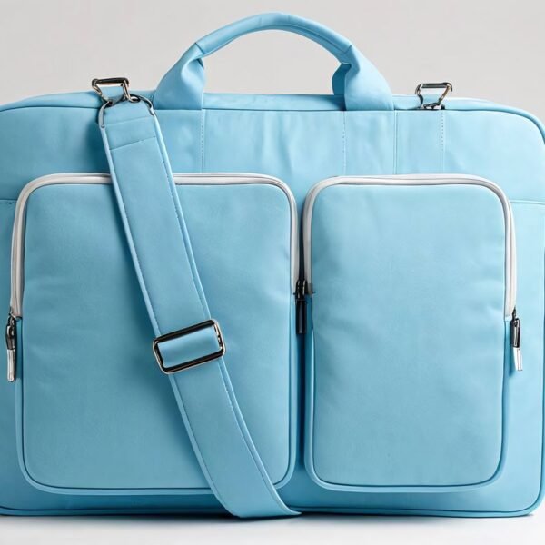 Second image of laptop bag baby blue