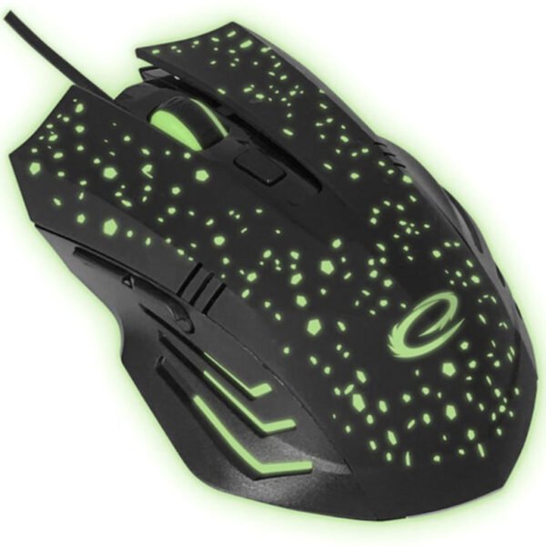 Second image of Mysz Esperanza MX212 Galaxy USB Black/Green